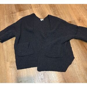 POL Short Sleeve‎ Black Cardigan Sweater
